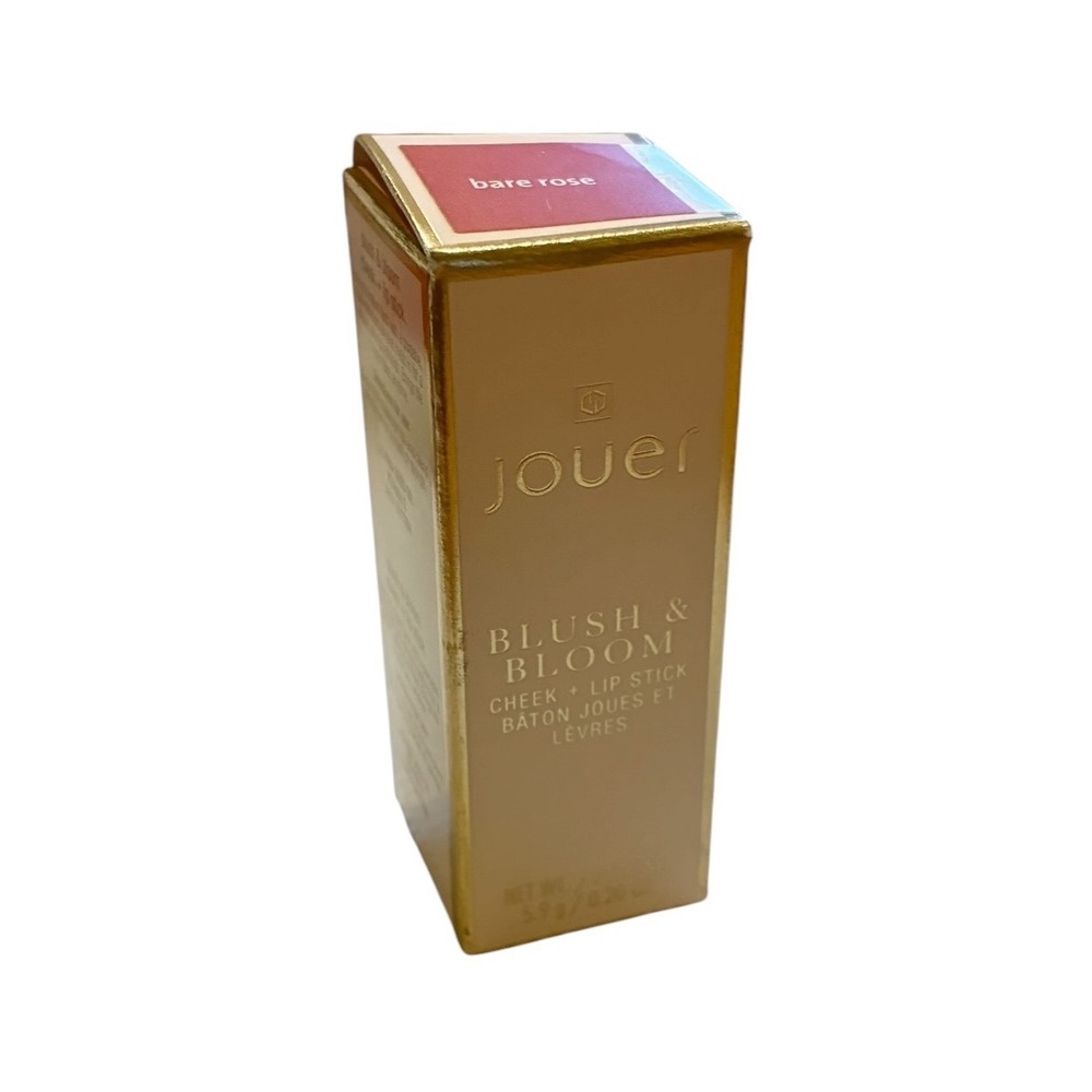Jouer Blush & Bloom Cheek + Lip Stick Bare Rose Cream Multi-Stick NIB Vegan